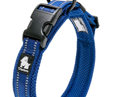 True Love Heavy Duty Reflective Dog Collar - Blue, M-1831155607193915392