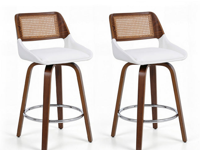 Artiss Wooden Bar Stools Set of 2 Swivel Kitchen Counter Stool Chair 60cm Seat Height