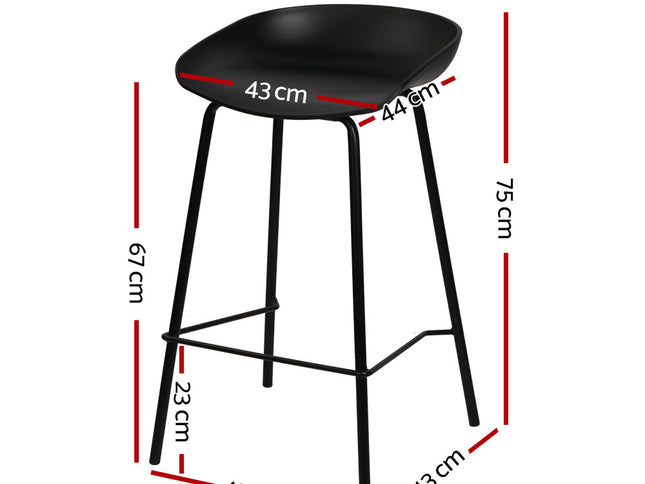 Artiss 2x Bar Stools Kitchen Counter Stools Metal