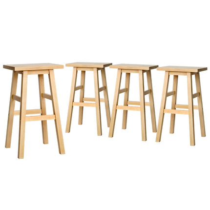 Artiss 4x Bar Stools Kitchen Chairs Wooden Nature