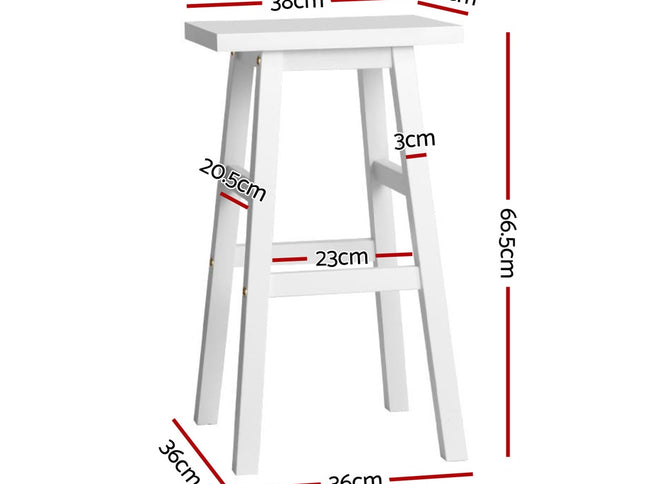 Artiss 4x Bar Stools Kitchen Chairs Wooden White