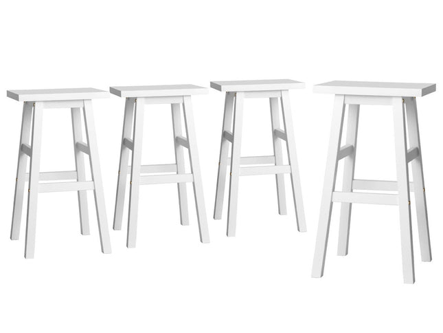 Artiss 4x Bar Stools Kitchen Chairs Wooden White