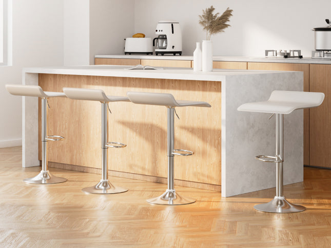 Artiss 4x Bar Stools Faux Leather Chair White