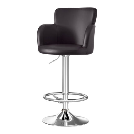 Artiss 4x Bar Stools Swivel Kitchen Chairs Gas Lift Adjustable PU Leather Brown