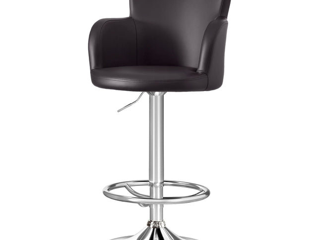Artiss 4x Bar Stools Swivel Kitchen Chairs Gas Lift Adjustable PU Leather Brown
