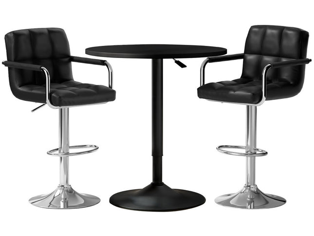 Artiss Bar Table and Stools Set Dining Desk Kitchen Chairs Cafe Pub