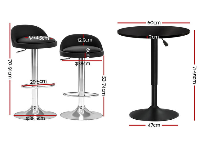 Artiss Bar Table & Stools Set
