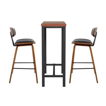 Artiss Bar Table and Stools Set Dining Desk Kitchen Chairs Cafe Pub