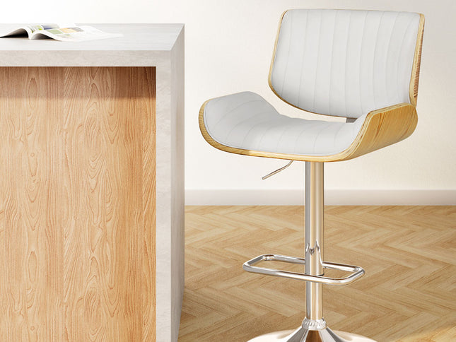 Artiss Bar Stools Swivel Leather Chairs Wooden