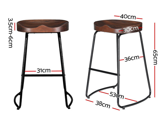 Artiss 4x Bar Stools Tractor Seat 65cm