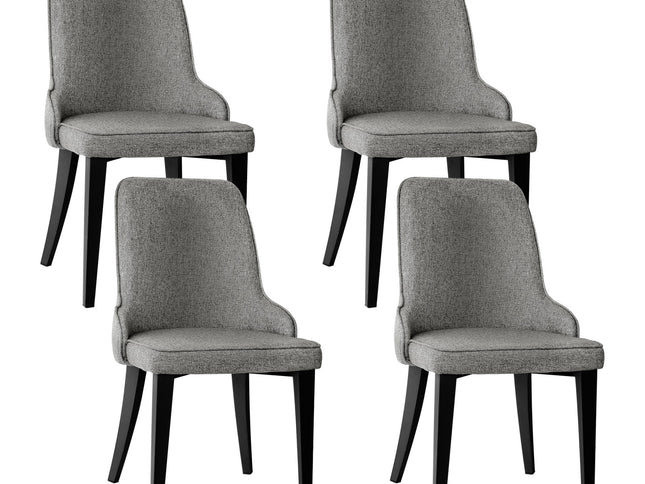 Artiss Dining Chairs Set of 4 Linen Fabric Grey
