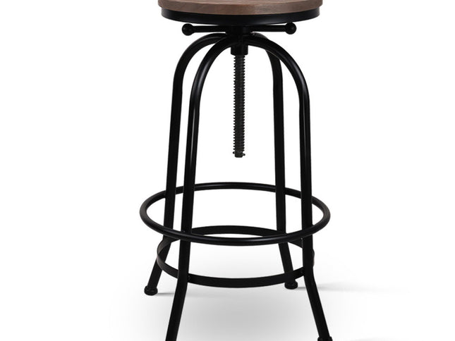 Artiss Bar Stools Adjustable Wood Chairs