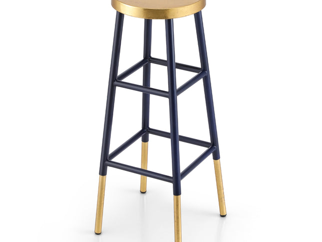 Artiss Bar Stools Metal Gold Navy