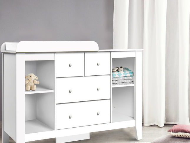 Keezi Baby Changing Table Diaper Station Drawers Chest Cabinet Nursery Furniture