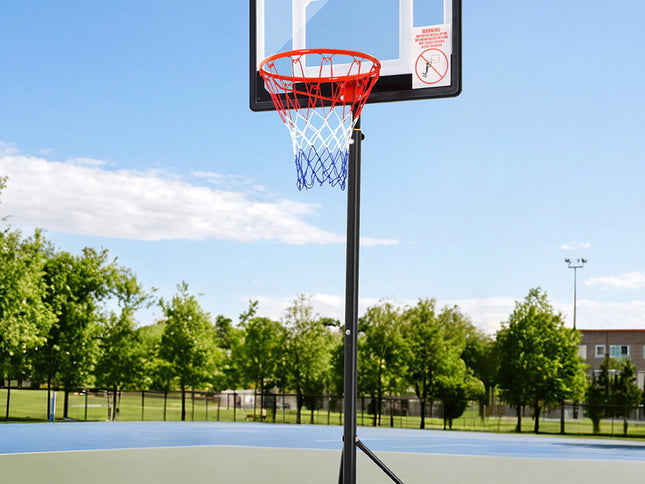 Everfit 2.1M Basketball Hoop Stand System Adjustable Portable Pro Kids Clear