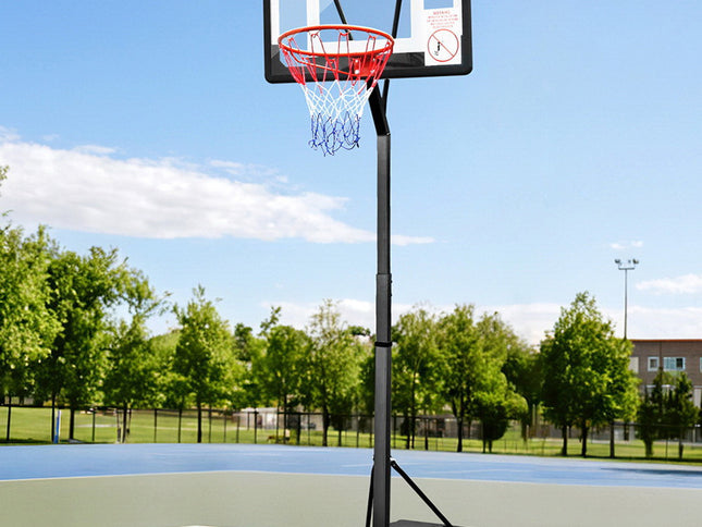 Everfit 2.6M Basketball Hoop Stand System Adjustable Portable Pro Kids Clear