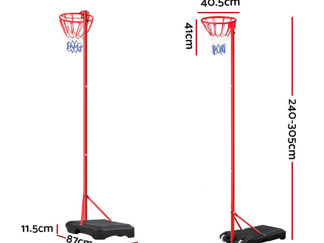Everfit 3.05M Netball Hoop Basketball Stand System Net Ring