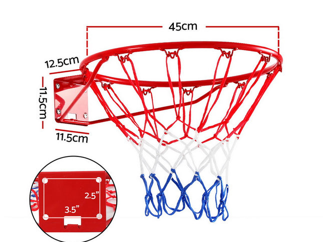 Everfit Basketball Ring Hoop Rim Goal Net 45CM
