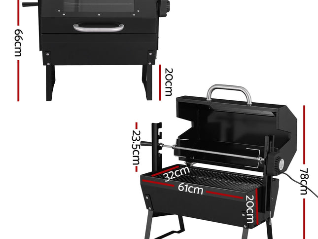 Grillz BBQ Grill Charcoal Electric Smoker Roaster