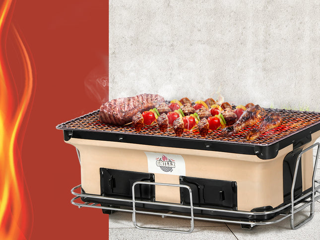 Grillz BBQ Grill Tabletop Charcoal Smoker