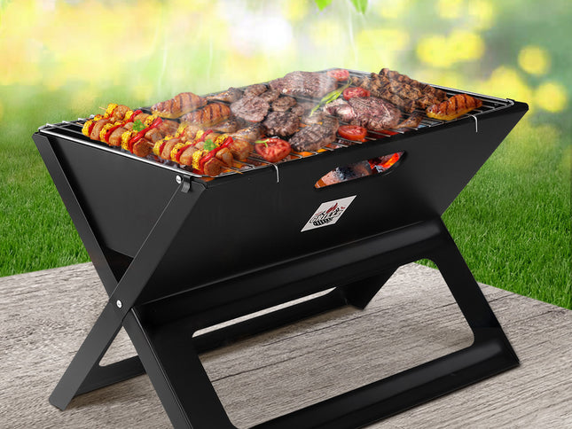 Grillz BBQ Grill Charcoal Smoker Foldable
