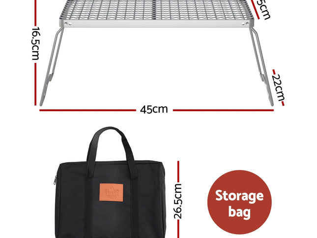 Grillz Portable BBQ Grill Charcoal Smoker Foldable Camping Outdoor