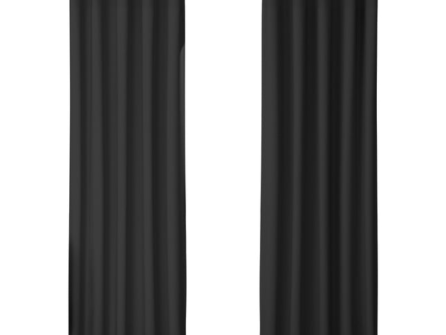 Artiss 2X Blockout Curtains Eyelet 180x213cm Black