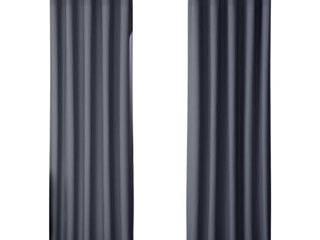 Artiss 2X Blockout Curtains Eyelet 180x213cm Charcoal