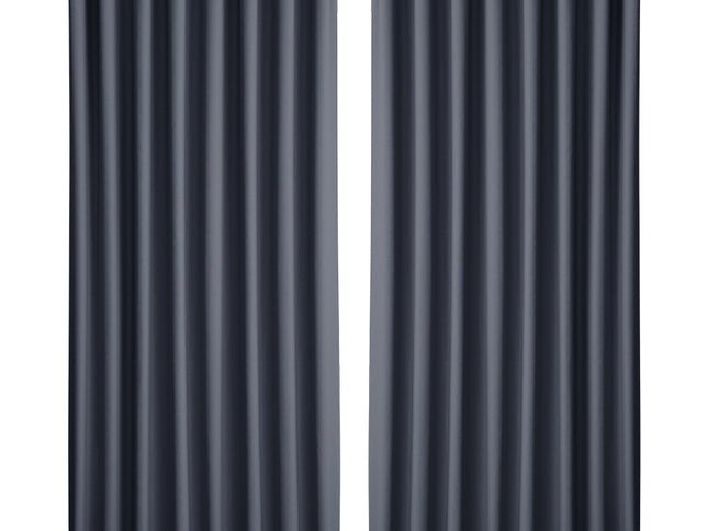 Artiss 2X Blockout Curtains Eyelet 300x230cm Charcoal