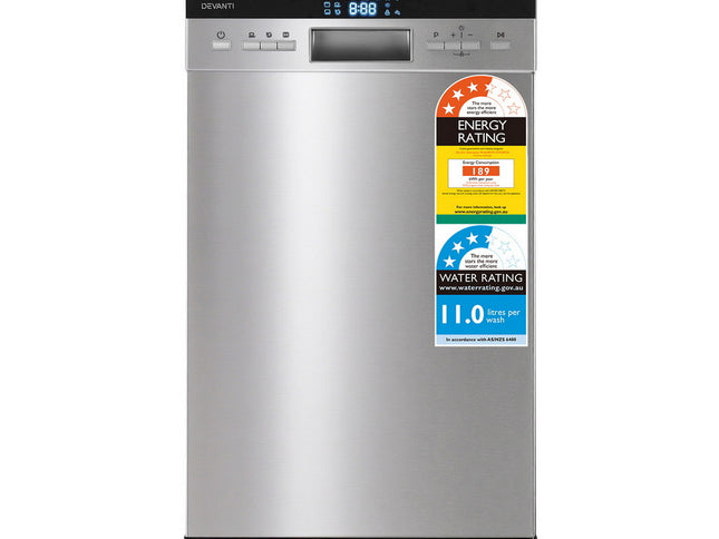 Devanti 10 Place Settings Freestanding Dishwasher Silver