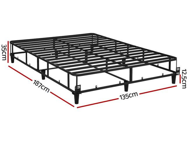 Artiss Bed Frame Double Size Metal Grey MASON