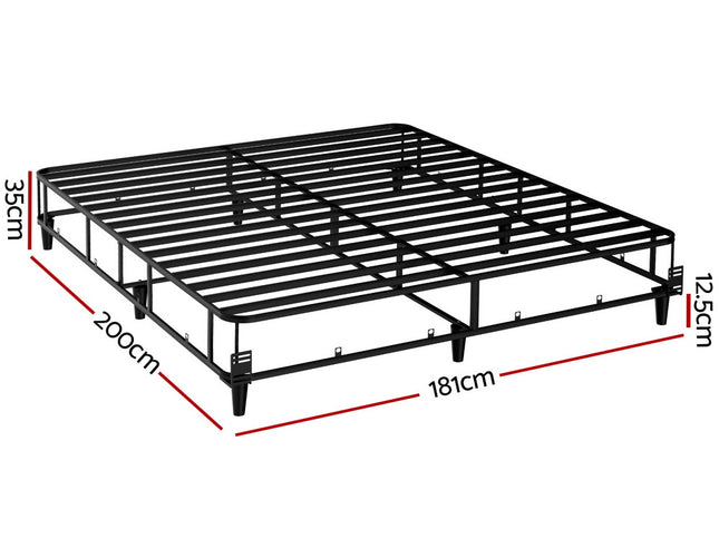 Artiss Bed Frame King Size Metal Grey MASON