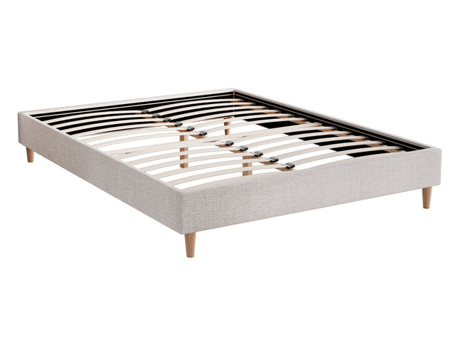 Artiss Bed Frame Double Size Beige ZORA
