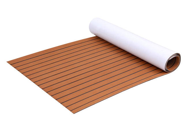 Seamanship EVA Foam Boat Flooring Mat Decking Sheet 240x90x0.6cm Dark Brown