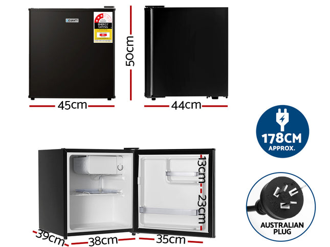 Devanti 48L Bar Fridge Black