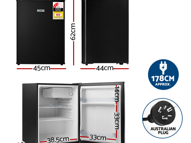 Devanti 70L Bar Fridge Black