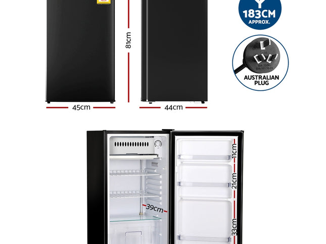 Devanti 95L Bar Fridge Black