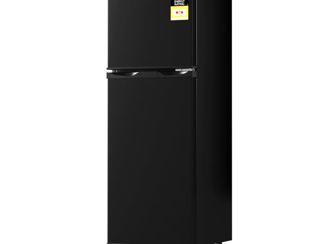 Devanti 122L Two Door Bar Fridge Mini Fridge with Freezer Black