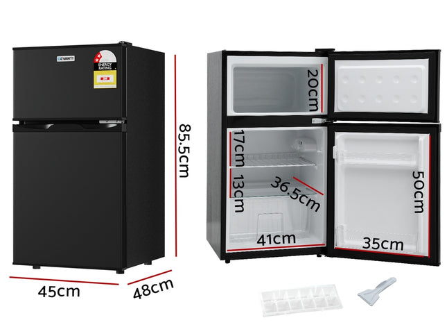 Devanti 85L Bar Fridge Mini Freezer Refrigerator Black