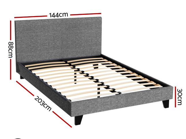 Artiss Bed Frame Double Size Grey NEO