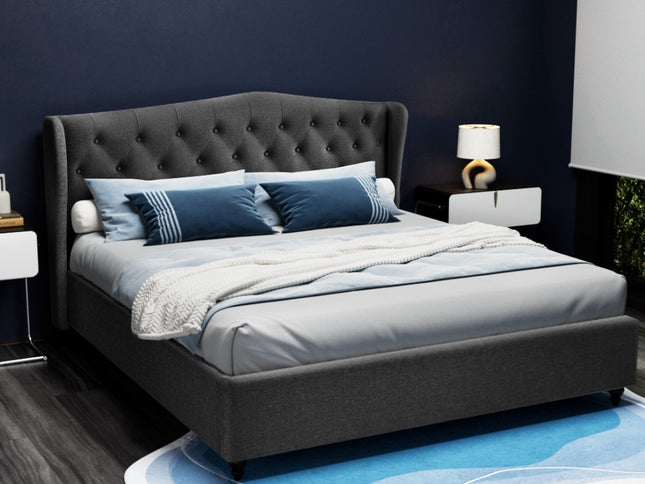 Artiss Bed Frame King Size Charcoal PIER