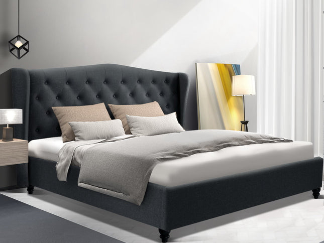Artiss Bed Frame King Size Charcoal PIER