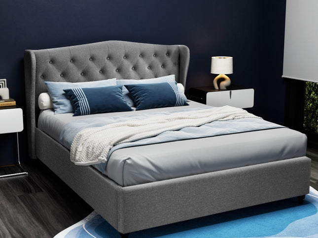 Artiss Bed Frame Queen Size Grey PIER
