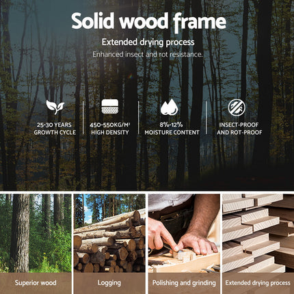 Artiss Double Bed Frame with Storage Grey Velvet Headboard Gas Lift Platform Base