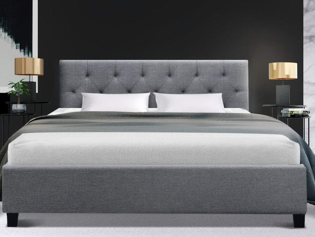 Artiss Bed Frame Double Size Grey VANKE