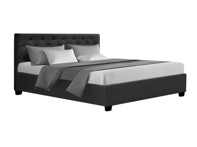 Artiss Bed Frame Queen Size Gas Lift Charcoal VILA