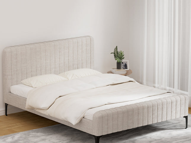 Artiss Bed Frame Queen Size Beige AMMY
