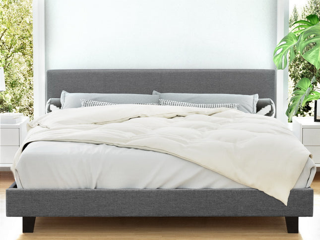 Artiss Bed Frame King Size Grey NEO
