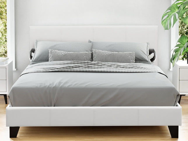 Artiss Bed Frame Queen Size White NEO