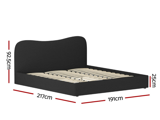 Artiss Bed Frame King Size Boucle DARA
